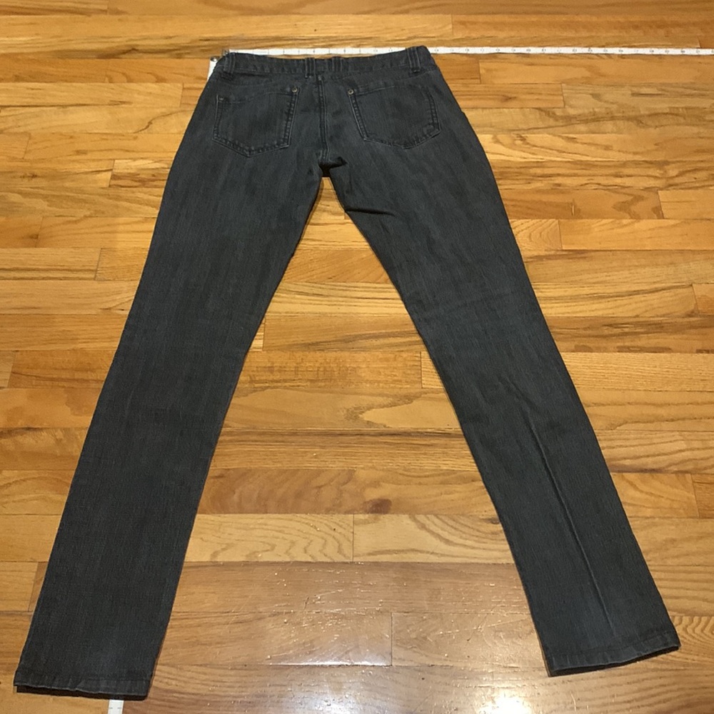 Softened, broken in, faded black bootcut denim - Picture 9 of 10